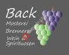 Back Brennerei Mosterei Wein & Spirituosen