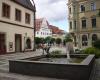 Flamingobrunnen am Neuberinplatz